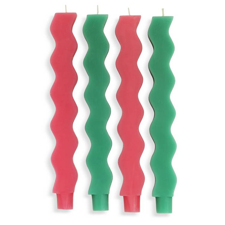 Habitat wavy candles set of 4 unscented paraffin - British product