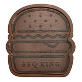 Home Barbeque King burger board rubberwood, UK version