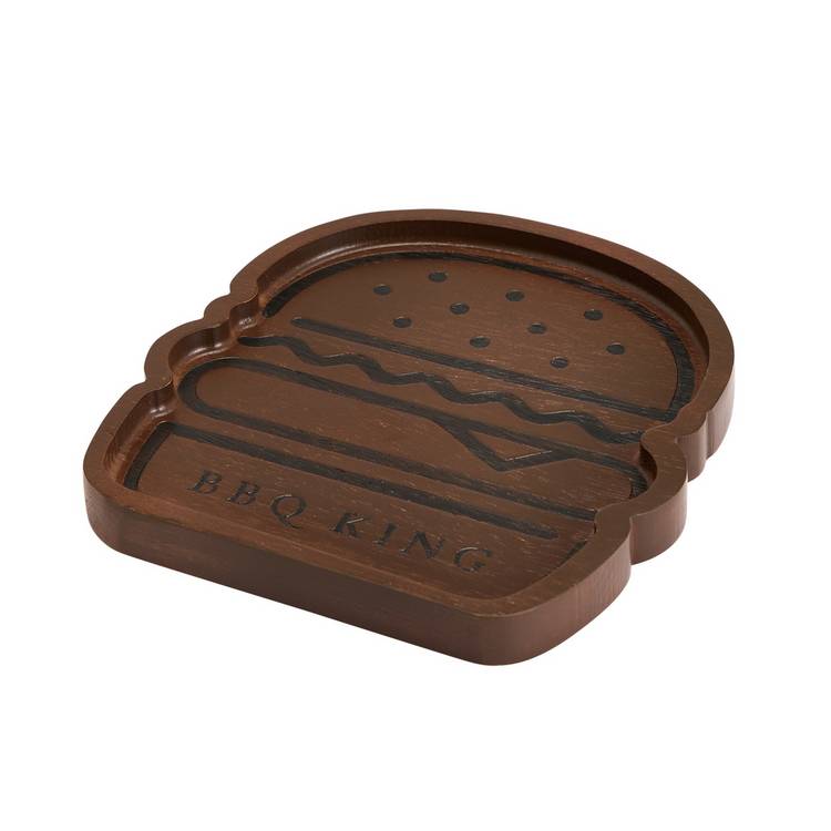 Home Barbeque King burger board rubberwood, UK version