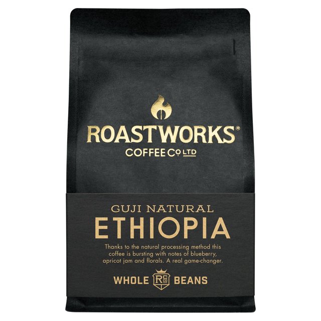 Roastworks Ethiopia Natural Whole Bean Coffee   200g