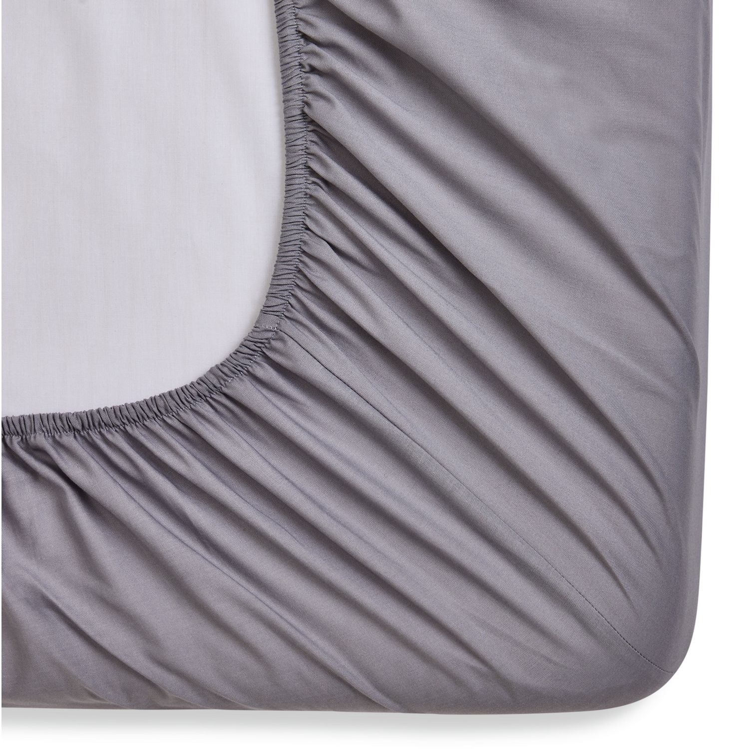 Habitat Polycotton Extra Deep Grey Fitted Sheet - King size