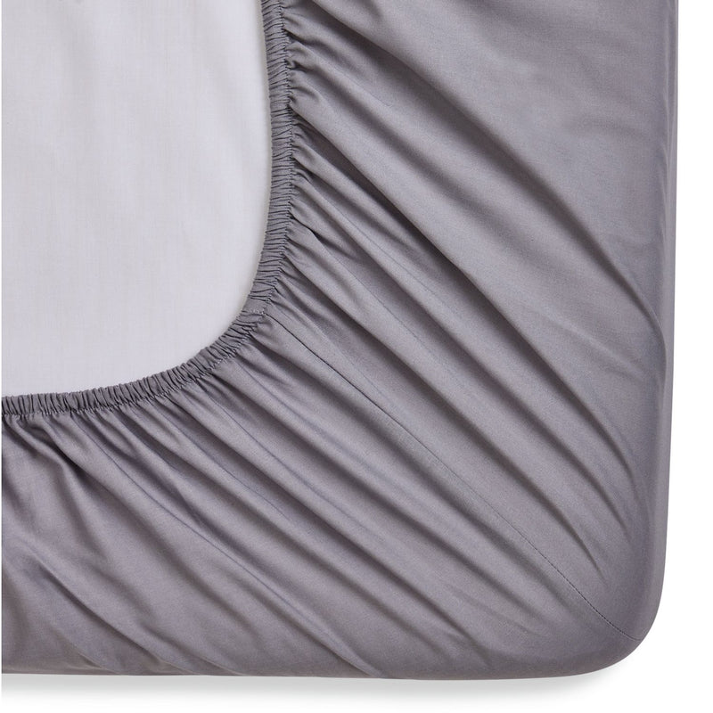 Habitat Polycotton Extra Deep Grey Fitted Sheet - King size