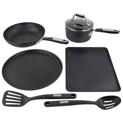 Argos Scoville 6 Piece Aluminium Cookware Set - Black- Buy online at McGrocer