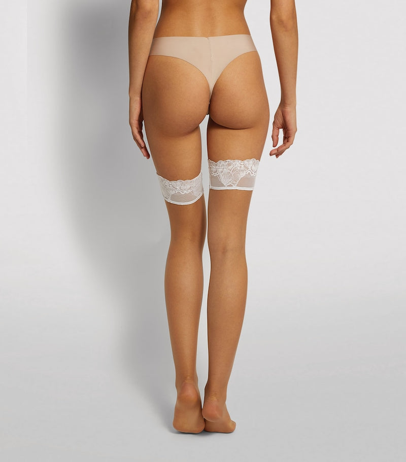 Wolford Nude 8 stay-up stockings with lace trim - British product