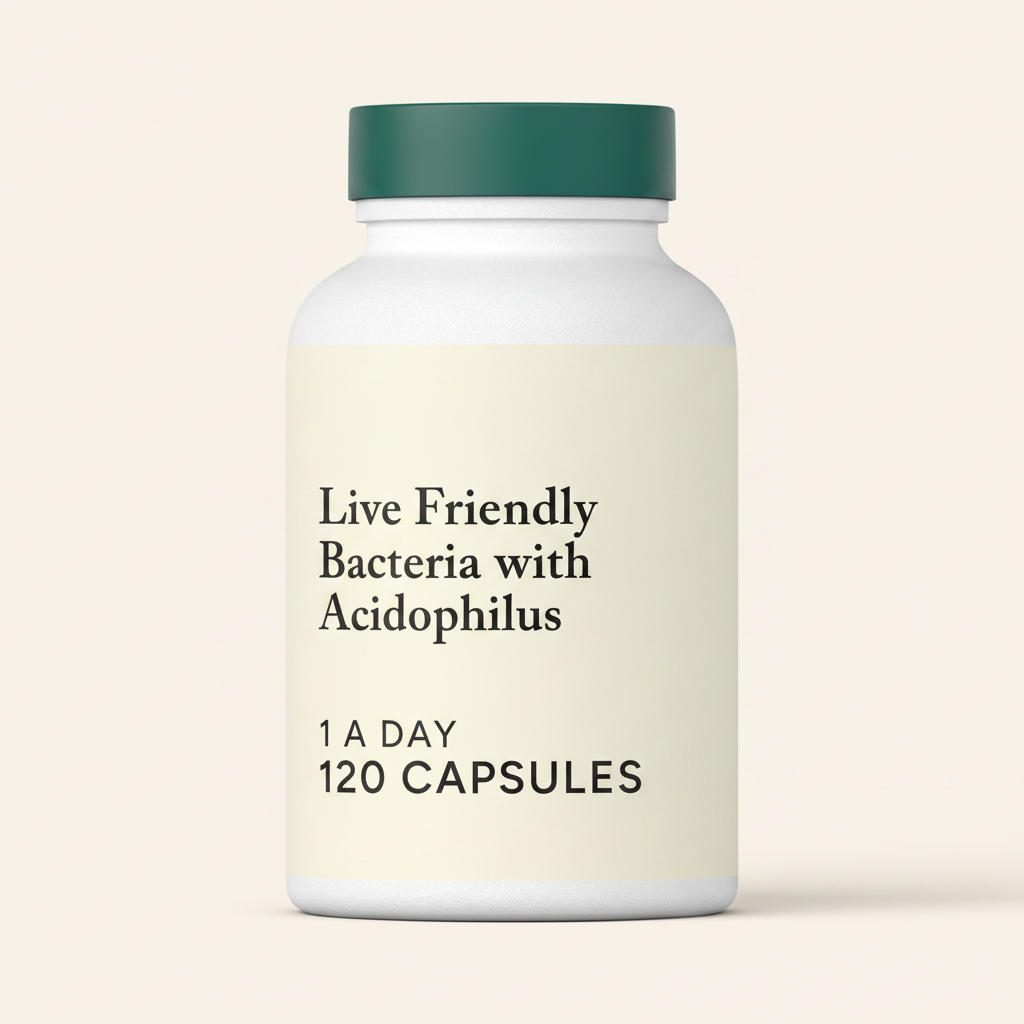 Holland & Barrett Live Friendly Bacteria with Acidophilus 3 Billion 60 Capsules