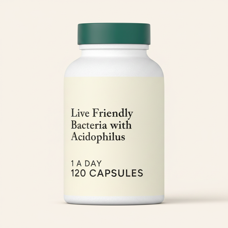 Holland & Barrett Live Friendly Bacteria with Acidophilus 3 Billion 60 Capsules
