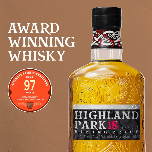 Highland Park 18 Year Old Single Malt Scotch Whisky   70cl GOODS M&S   