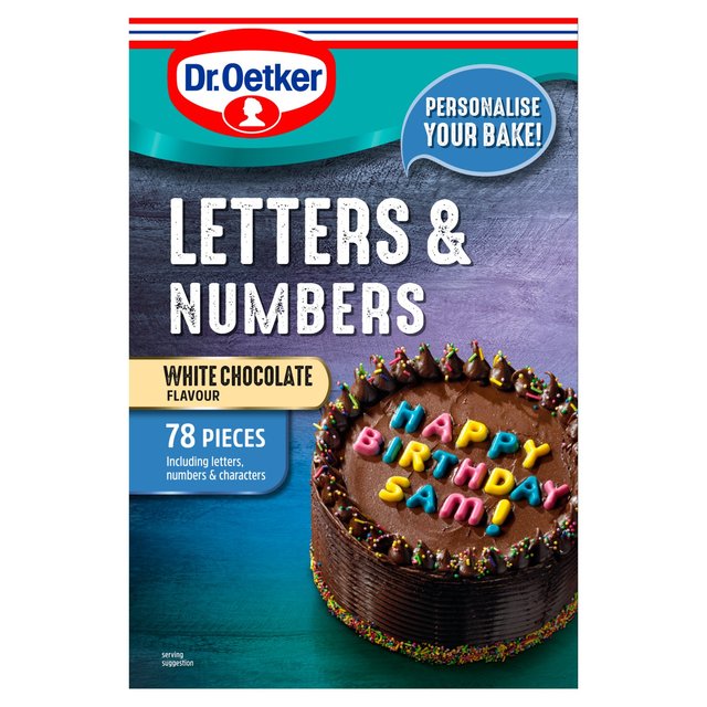 Dr. Oetker 78 Coloured Chocolate Letters & Numbers   40g GOODS M&S   