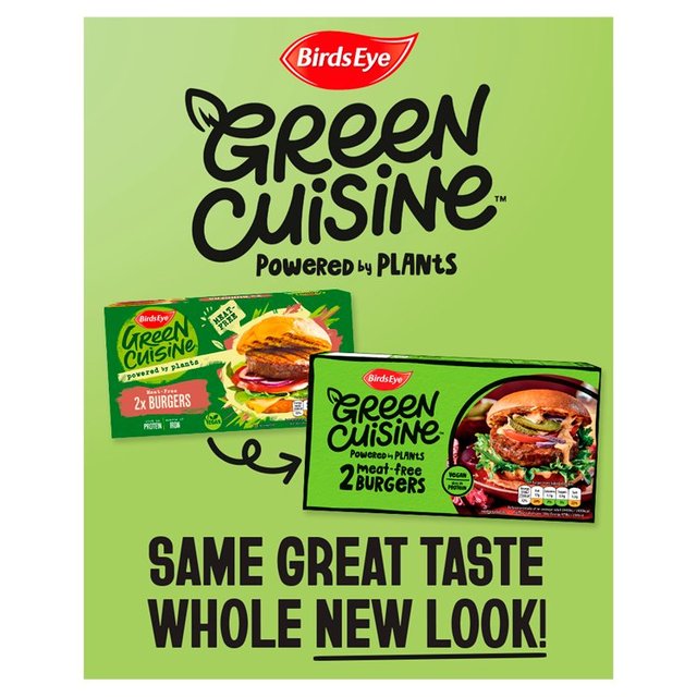 Birds Eye 2 Green Cuisine Vegan Burgers   200g GOODS M&S   