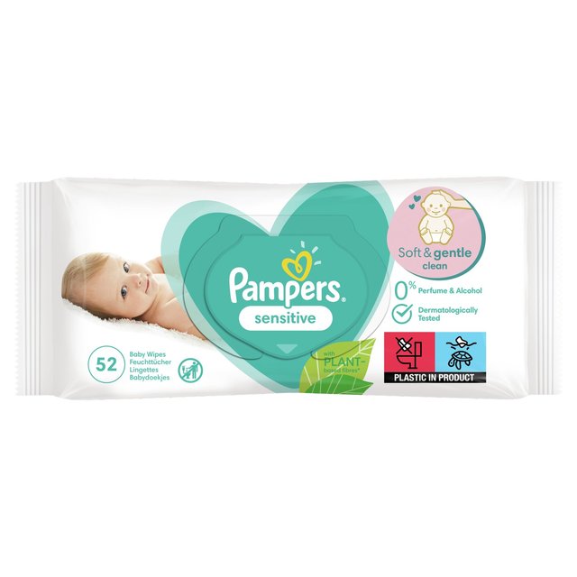 Pampers Sensitive Baby Wipes   52 per pack GOODS M&S   