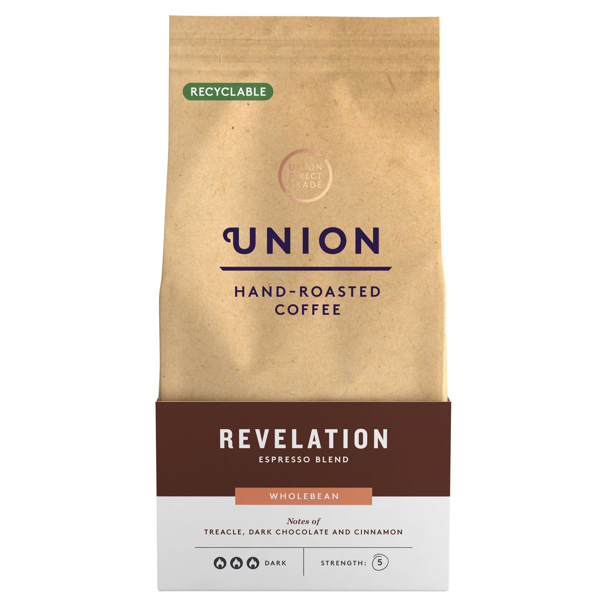 Union Hand-Roasted Revelation Espresso Wholebean Coffee 200g All coffee Sainsburys   