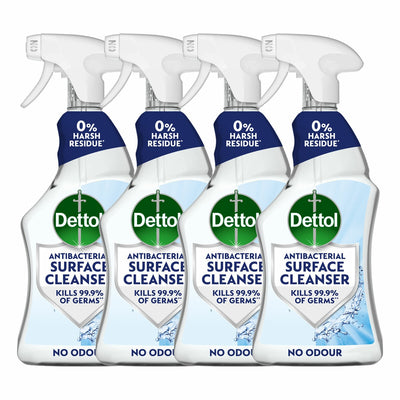 Costco UK Dettol Antibacterial Surface Cleanser Disinfectant Spray 4 x 750ml- Buy online at McGrocer