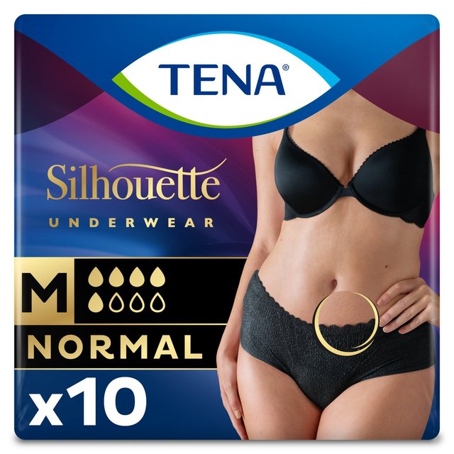 TENA Silhouette Normal Noir Incontinence Pants Medium   10 per pack GOODS M&S   