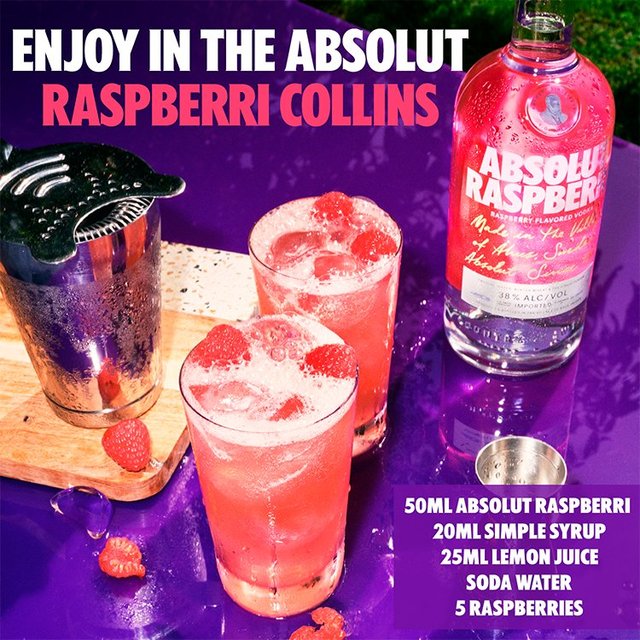 Absolut Raspberri Raspberry Flavoured Swedish Vodka   70cl GOODS M&S   