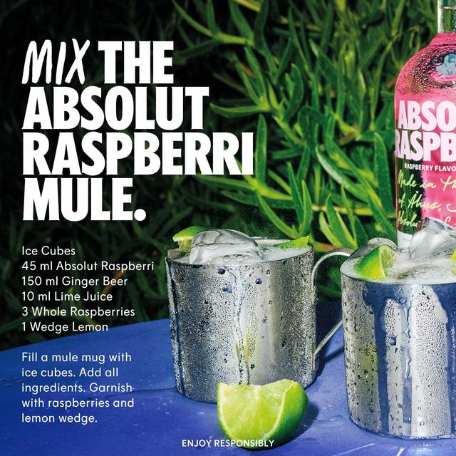 Absolut Raspberri Raspberry Flavoured Swedish Vodka   70cl GOODS M&S   