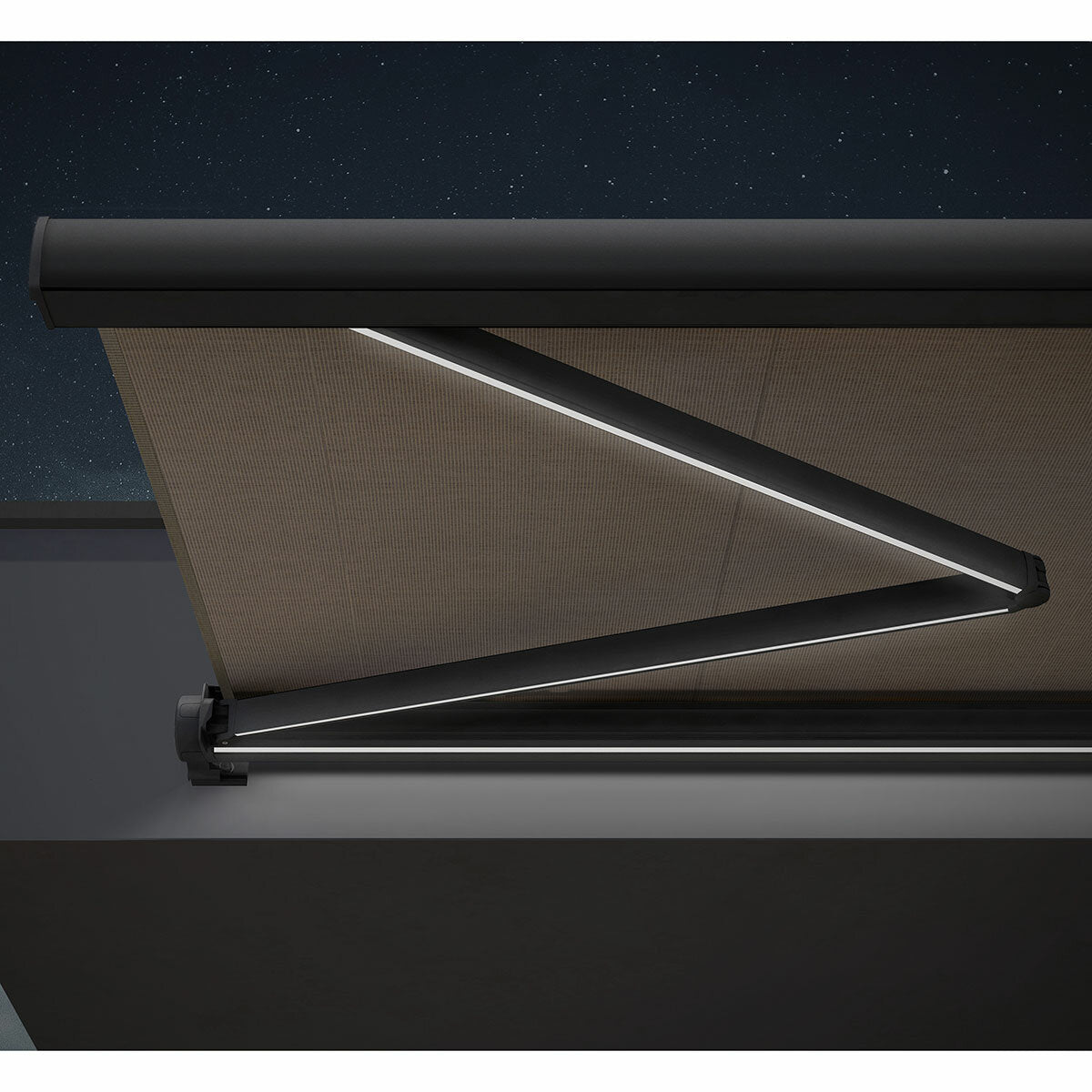 Olympus Hera retractable patio awning with LED lighting - British product
