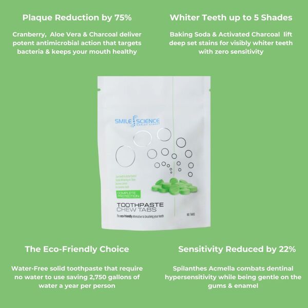 Smile Science Harley Street toothpaste tablets complete (British brand)