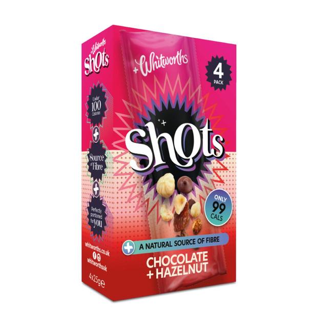 Whitworths Shots Snack Pack Chocolate & Hazelnut   4 per pack