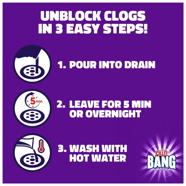 Cillit Bang Drain Odour Eliminator & Unblocker Gel   500ml GOODS M&S   