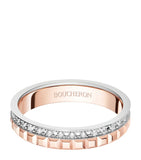 Boucheron Quatre wedding band rose gold white gold diamonds - British product