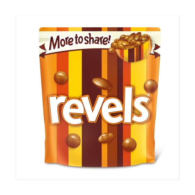 Revels Milk Chocolate with Raisins Coffee or Orange Sharing Pouch Bag   205g