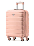 Flight Knight Pink 55x40x20cm Ryanair Priority 4 Wheel ABS Hard Case Cabin Carry On Hand Luggage