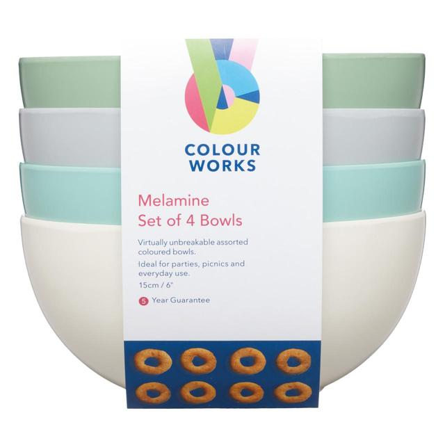 Colourworks Classics Melamine Bowls 15cm   4 per pack GOODS M&S   