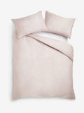 Blush pink Egyptian cotton sateen duvet cover and pillowcase set - British product