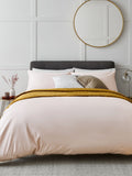 Blush pink Egyptian cotton sateen duvet cover and pillowcase set - British product