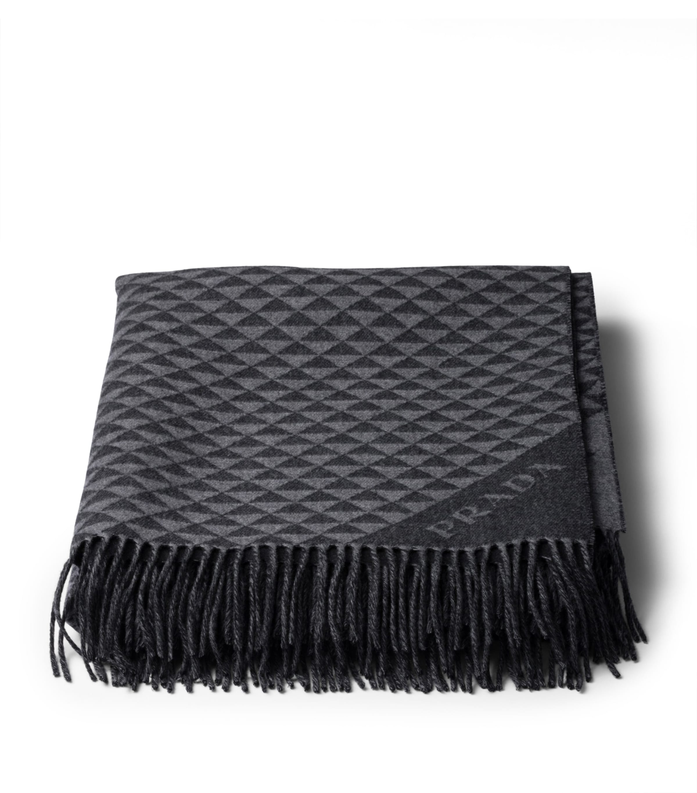 Prada Wool-Cashmere Symbole Throw, imported from the UK