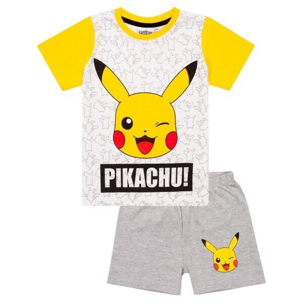 Pokemon Boys Pikachu Face Short Pyjama Set (11-12 Years)