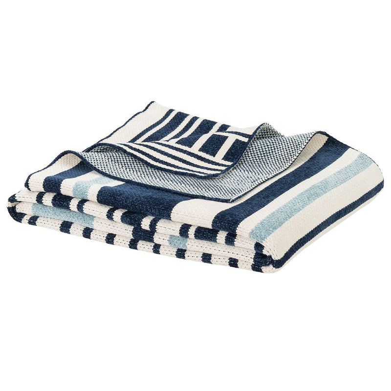 Berkshire Chenille striped throw 152x178 cm (British brand)