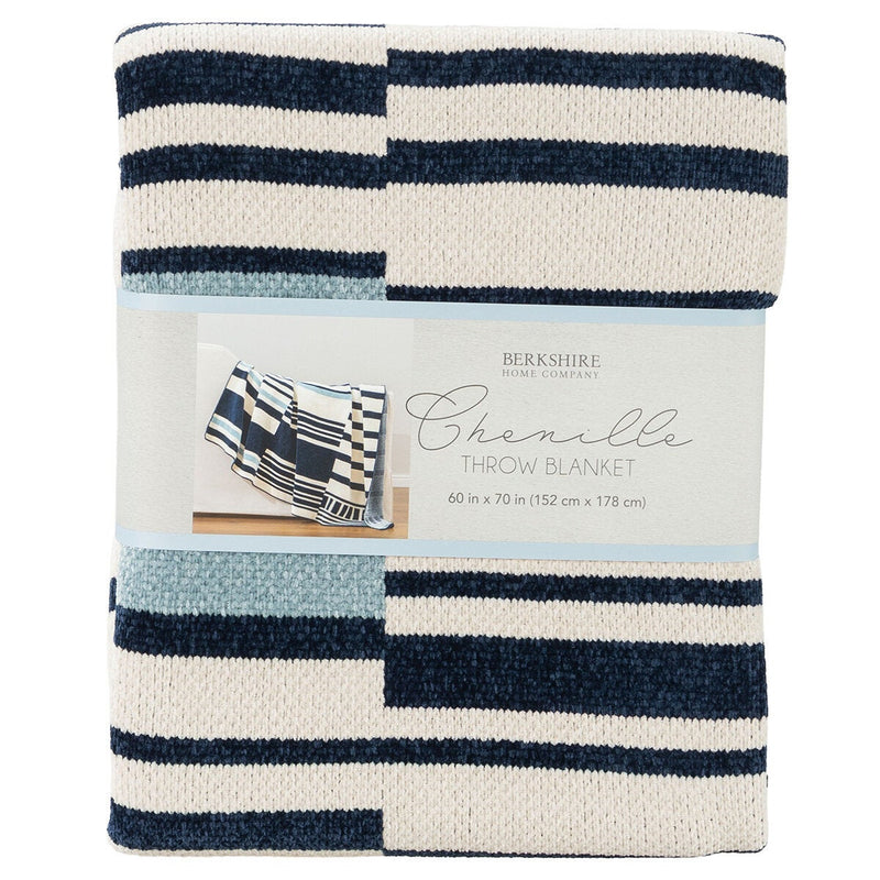 Berkshire Chenille striped throw 152x178 cm (British brand)