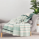 Berkshire Chenille Striped Throw, 3 Colours, 152 x 178 cm