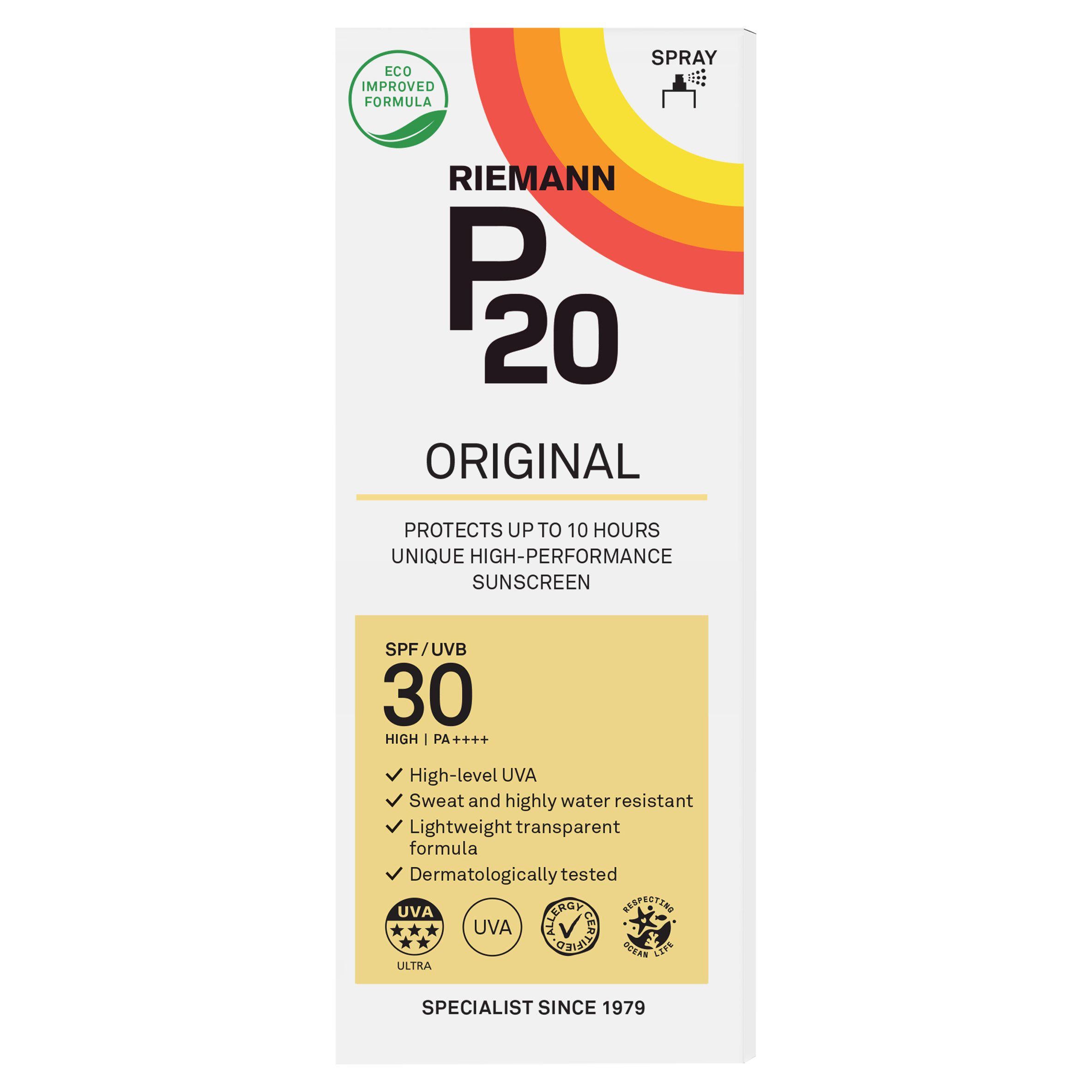 Riemann P20 Original SPF UVB 30 Spray 200ml GOODS Sainsburys   