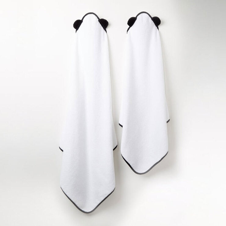 Panda baby towel hooded newborn 75x75 cm - British product