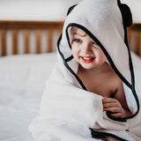 Panda baby towel hooded newborn 75x75 cm - British product