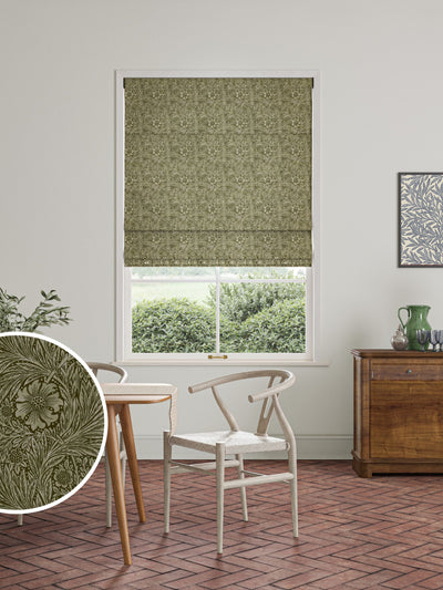 Next William Morris At Home Green Marigold Velvet Made to Measure Roman Blind- Buy online at McGrocer