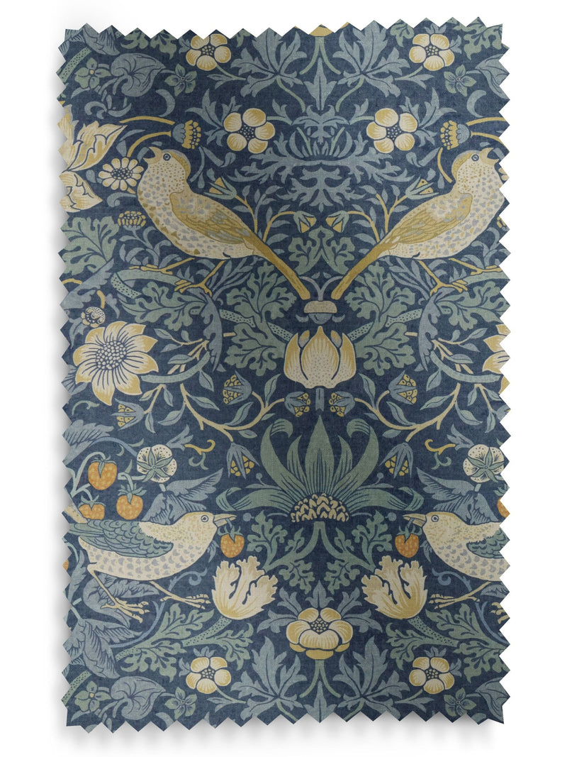 William Morris roman blinds Blue Strawberry Thief pattern, UK version
