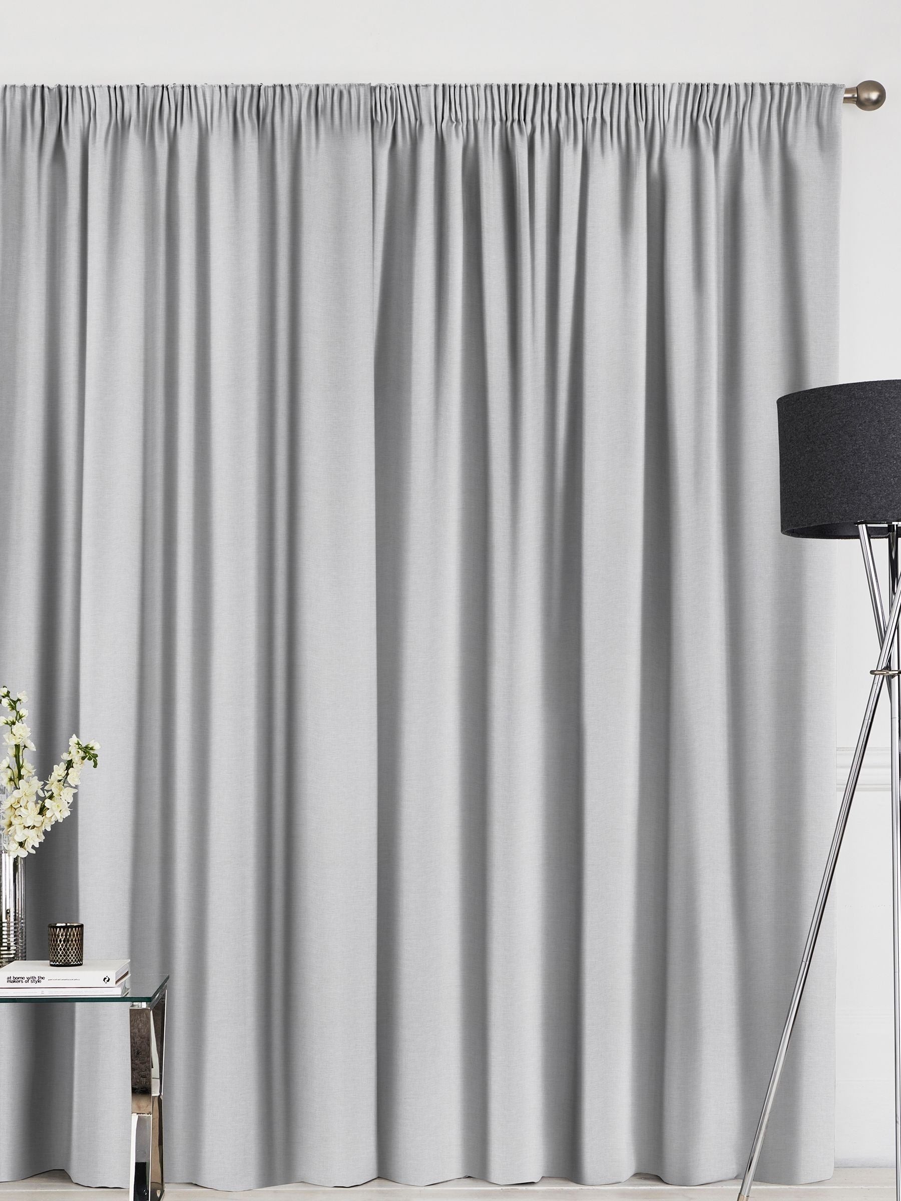 Silver Soho made to measure curtains polycotton blend (British brand)