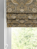 William Morris Strawberry Thief grey velvet roman blind (British brand)