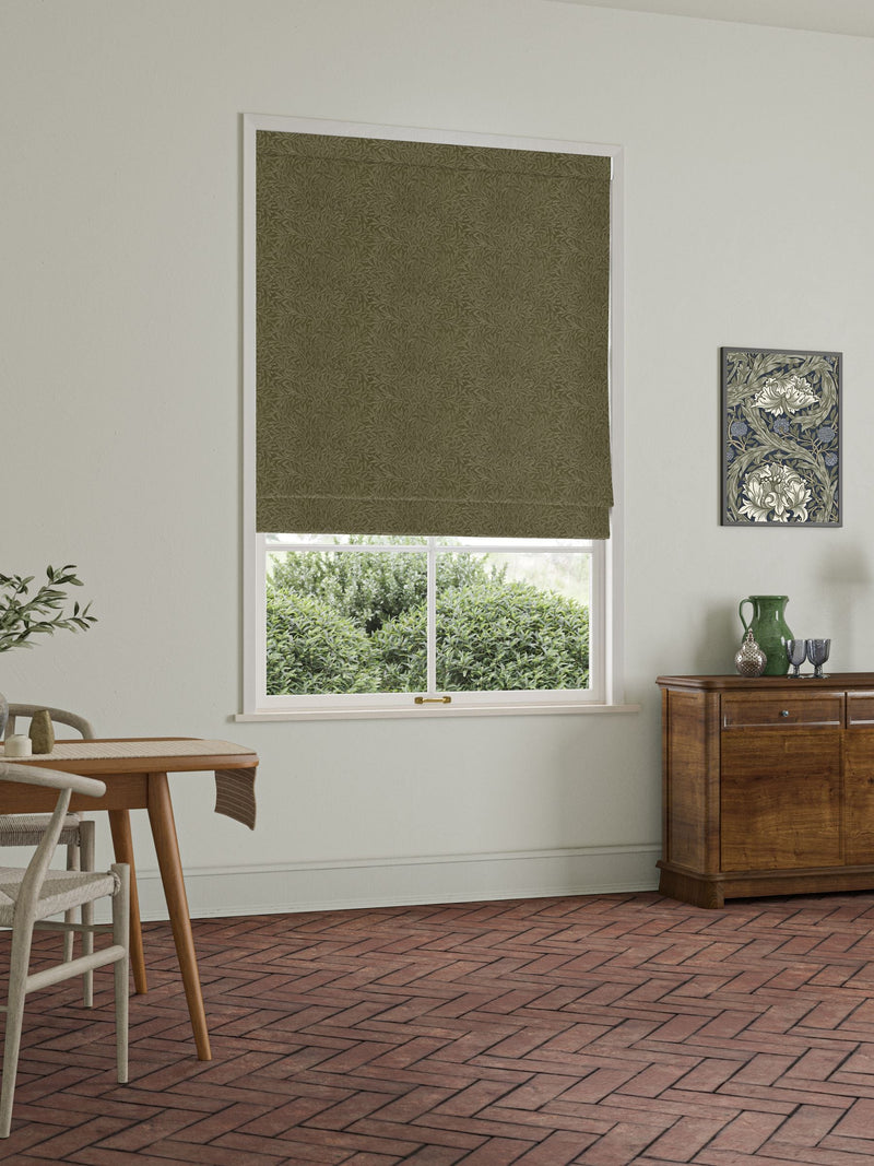 William Morris Green Willow roman blind made to measure, UK version