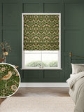 William Morris roman blind Strawberry Thief velvet, imported from the UK