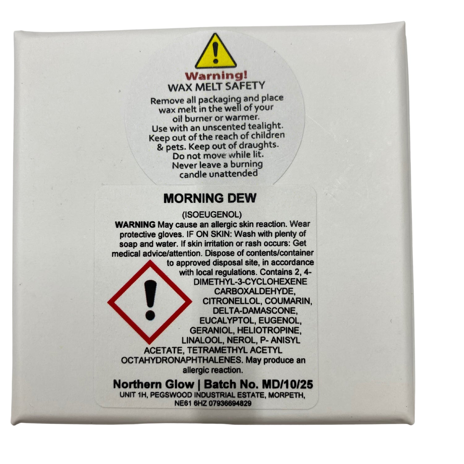 Scented wax melt Morning Dew 90g, imported from the UK