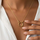 MUCHV women's fine chain necklace with charm clasp, imported from the UK