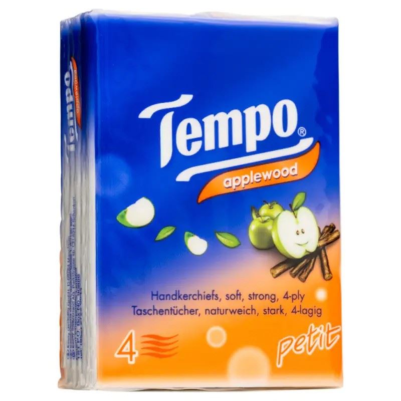 Tempo 4-ply handkerchief petit Apple Wood single pack - British product