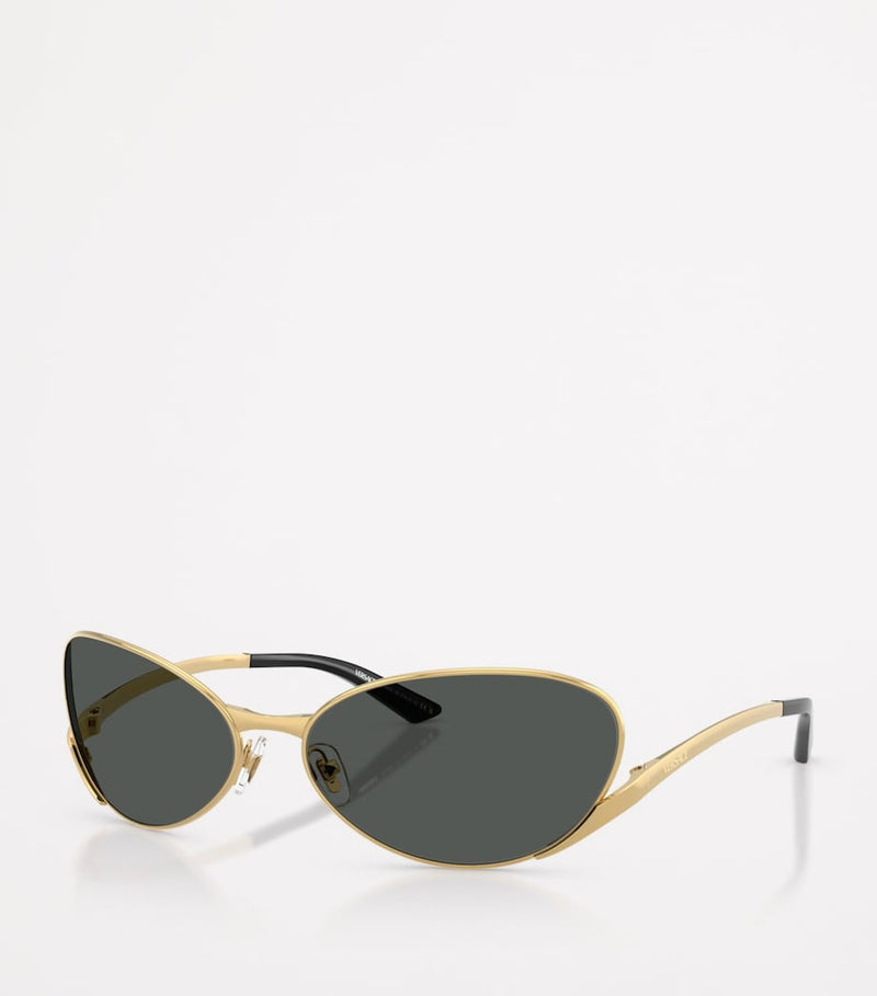 Versace oval cat-eye sunglasses with metal frame (British brand)