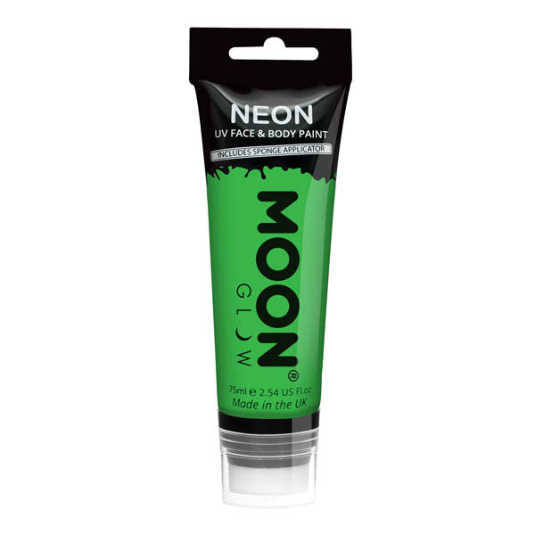 Moon Glow green UV face paint 75ml, imported from the UK