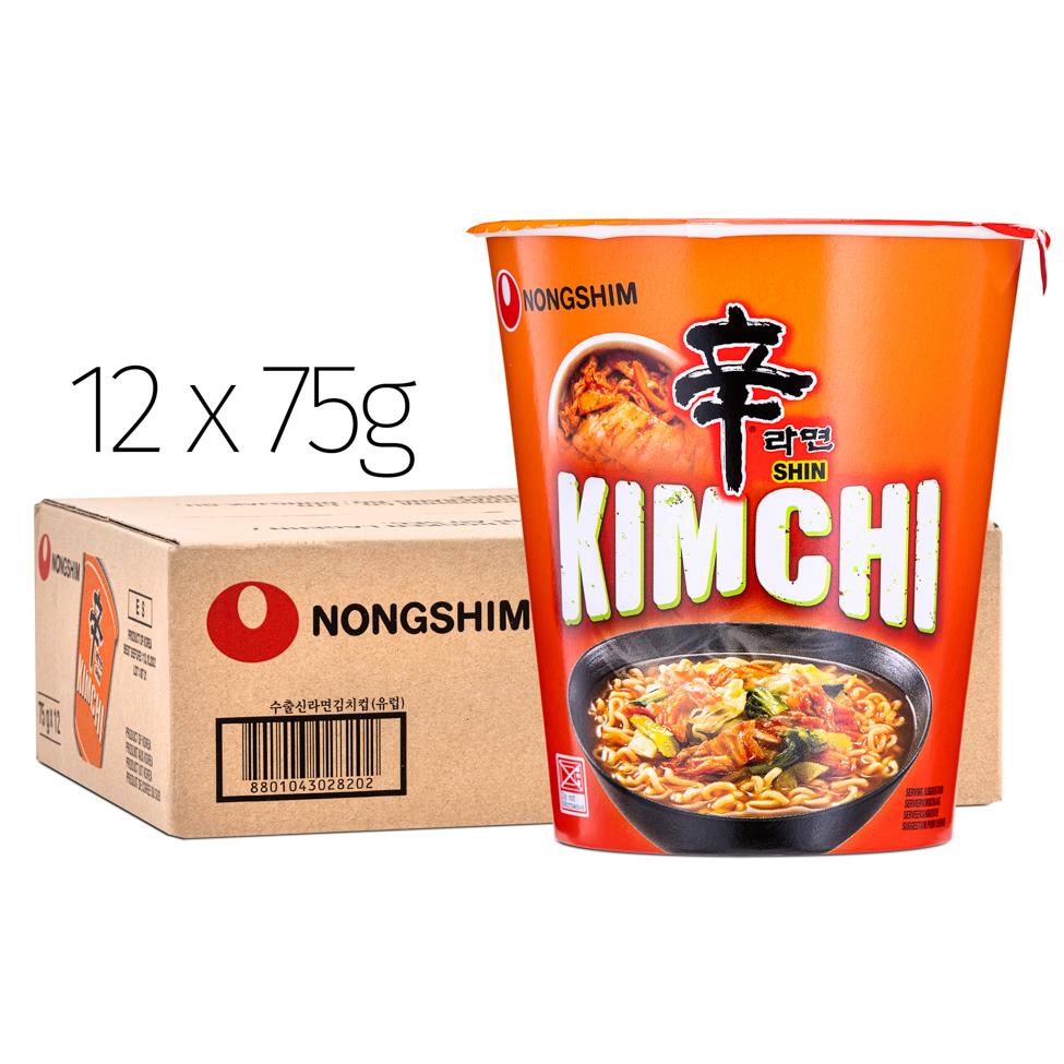 Nongshim Shin Kimchi cup noodle 12 pack (British brand)