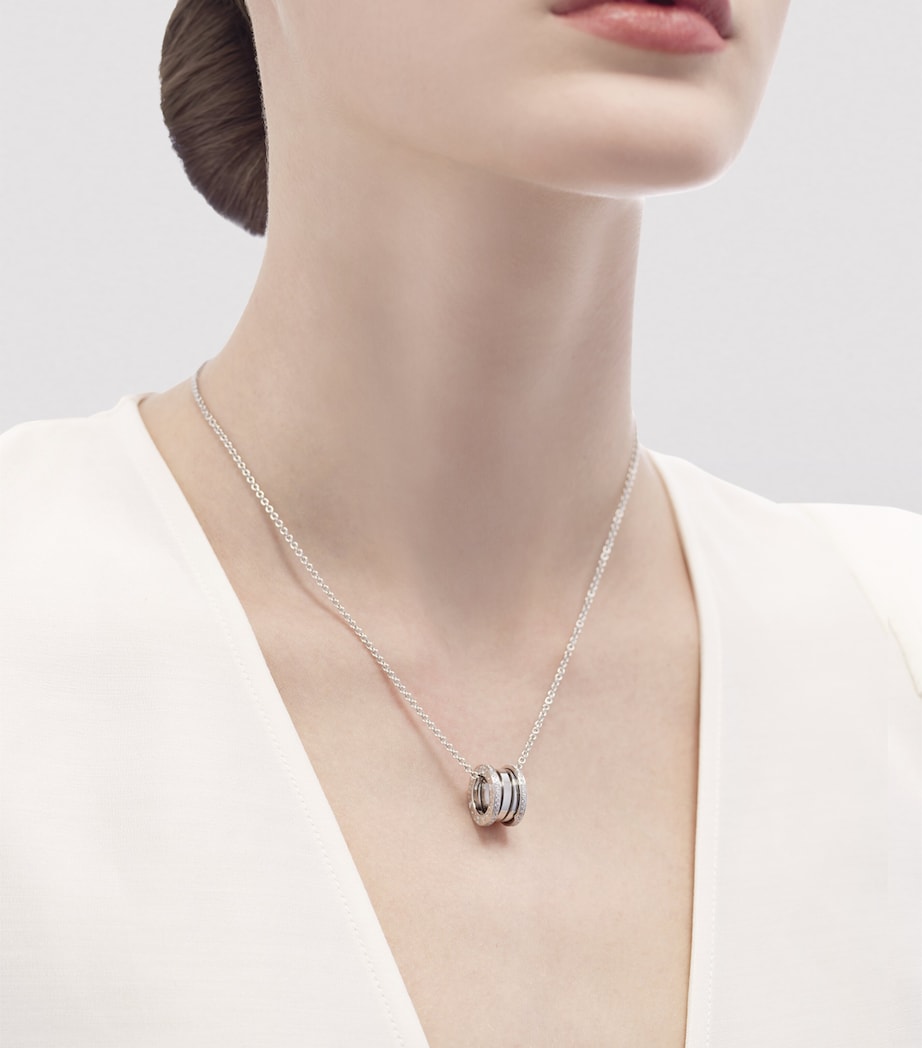 Bvlgari B.zero1 necklace white gold diamonds - British product